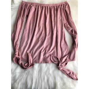 Off the shoulder long sleeve shirt!